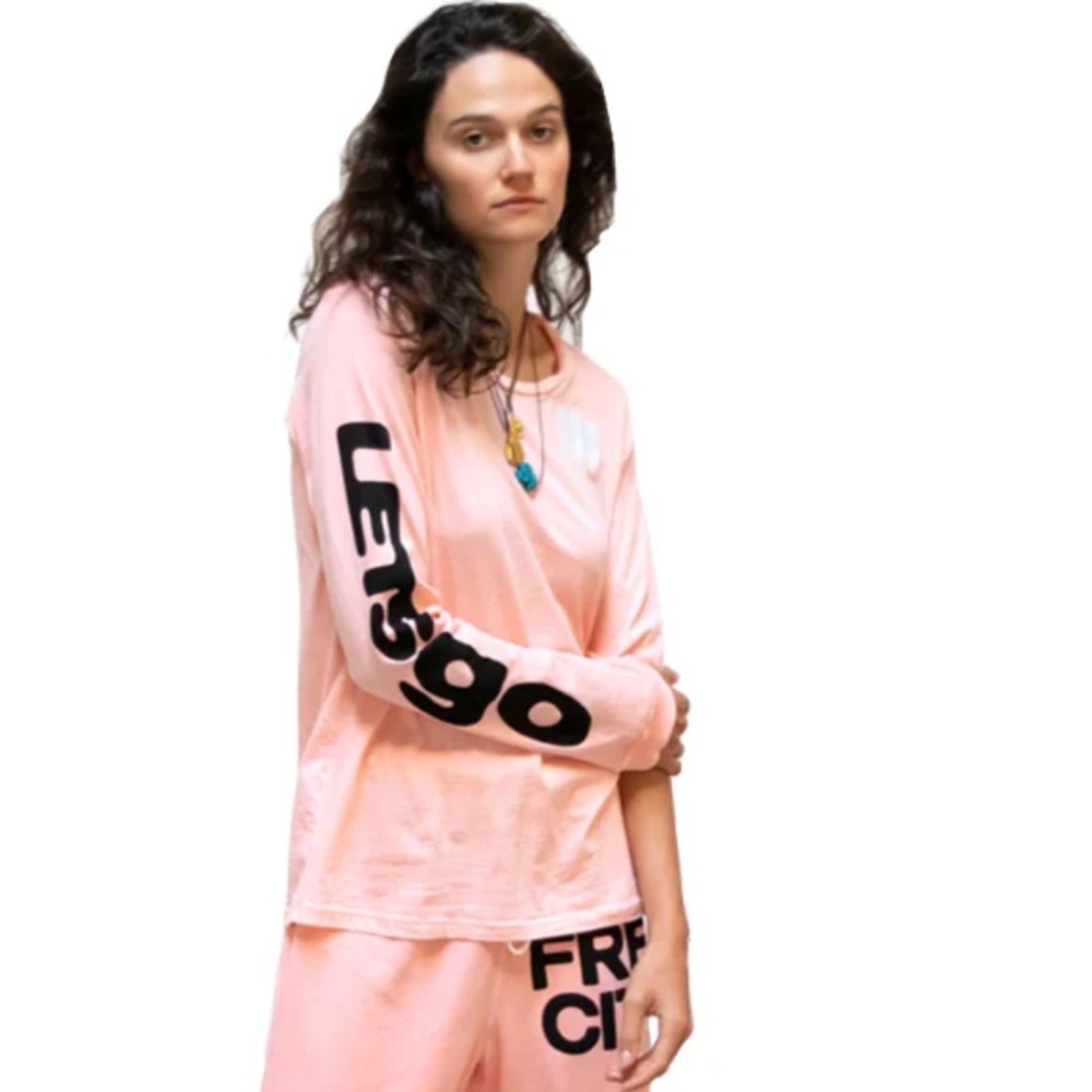 FreeCity Long Sleeve Shirt S worn once color Harry’s Bellini peach